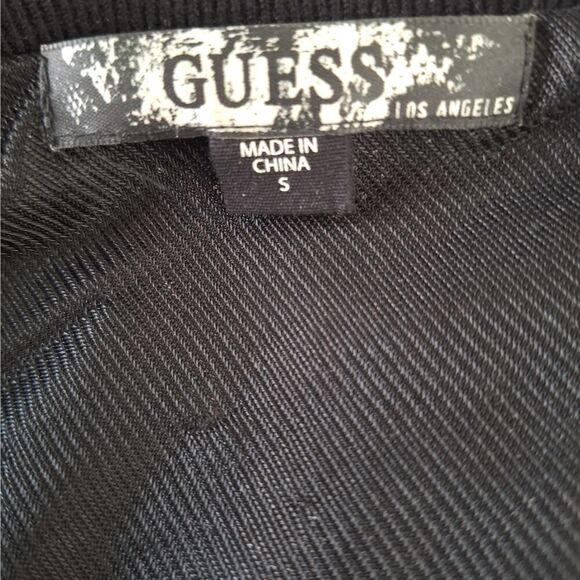 Guess Womens Sequin Mini Dress Black Sleeveless Textured Bodycon Cocktail Small - Picture 2 of 10